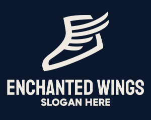 Wing Sneaker Shoe logo design