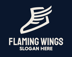 Wing Sneaker Shoe logo design