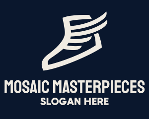 Wing Sneaker Shoe logo design