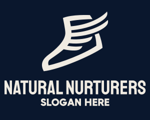 Wing Sneaker Shoe logo design