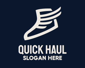 Wing Sneaker Shoe logo design