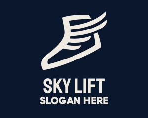 Wing Sneaker Shoe logo design