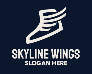 Wing Sneaker Shoe logo design