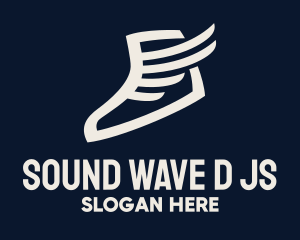 Wing Sneaker Shoe logo design