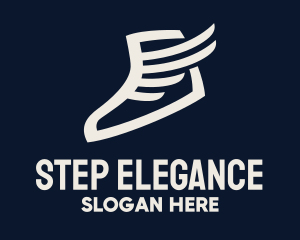 Wing Sneaker Shoe logo design