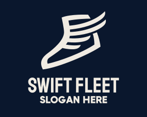 Wing Sneaker Shoe logo design