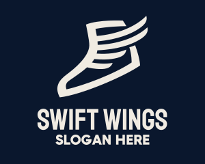 Wing Sneaker Shoe logo design