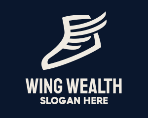 Wing Sneaker Shoe logo design