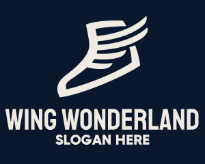 Wing Sneaker Shoe logo design