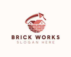 House Brick Cement  logo design