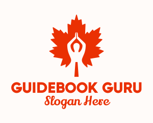 Maple Leaf Meditation Guru logo design