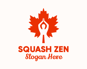 Maple Leaf Meditation Guru logo design