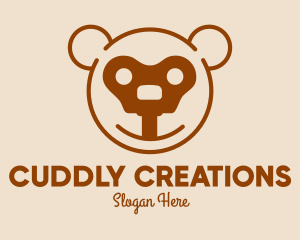 Teddy Bear Key logo design