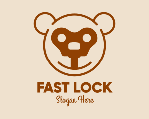 Teddy Bear Key logo design