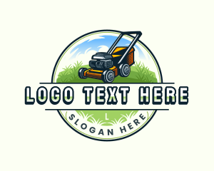Lawn Mower Garden Landscaping logo