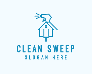 Housekeeping Cleaning Sprayer logo design