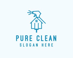 Housekeeping Cleaning Sprayer logo design