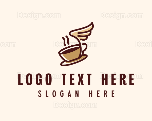 Flying Coffee Cup Logo