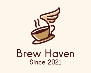 Flying Coffee Cup logo