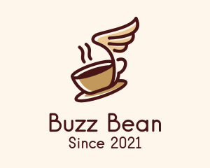 Flying Coffee Cup logo