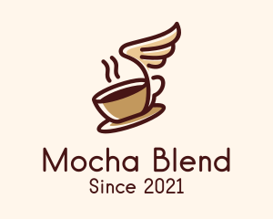 Flying Coffee Cup logo