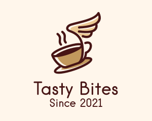 Flying Coffee Cup logo