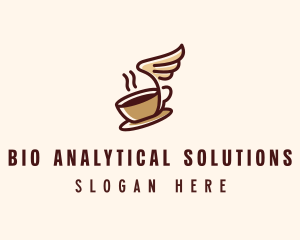 Flying Coffee Cup logo design