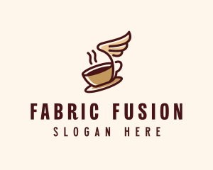 Flying Coffee Cup logo design