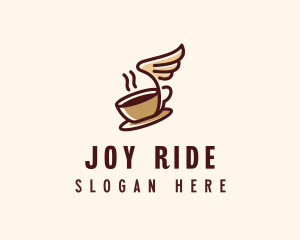 Flying Coffee Cup logo design