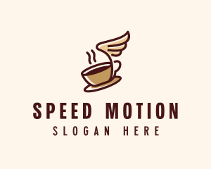 Flying Coffee Cup logo design