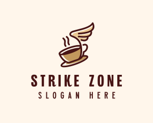 Flying Coffee Cup logo design