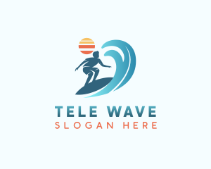 Wave Surfer Beachwear logo design