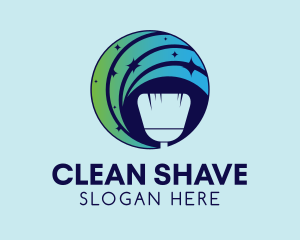 Shiny Home Cleaning Service logo design