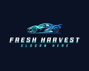 Futuristic Race Car logo design