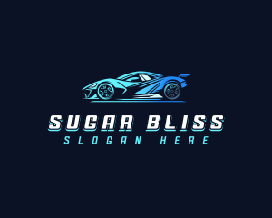 Futuristic Race Car logo design