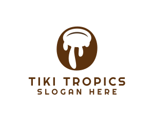 Coconut Tropical Drink logo design