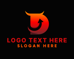 Site - Evil Red Gradient Letter D logo design
