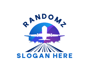 Airplane Aviation Runway  Logo