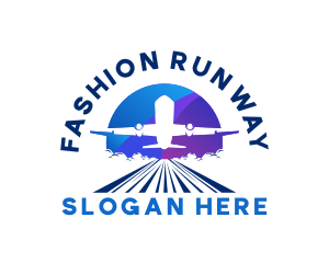 Airplane Aviation Runway  logo design