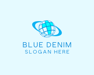 Blue Global Cross logo design