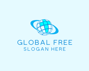 Blue Global Cross logo design