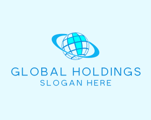 Blue Global Cross logo design