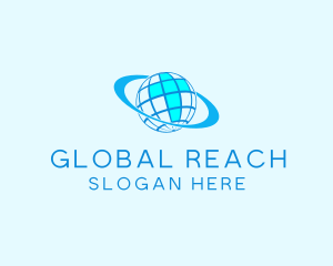 Blue Global Cross logo design