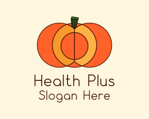 Geometric Pumpkin Vegetable Logo