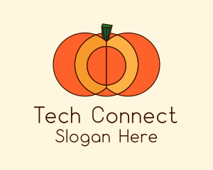 Geometric Pumpkin Vegetable Logo