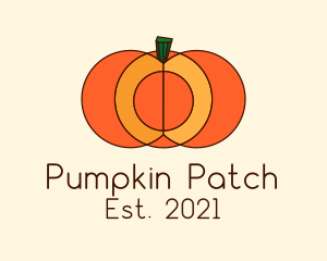 Geometric Pumpkin Vegetable logo