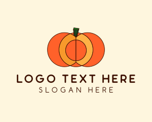 Geometric Pumpkin Vegetable Logo