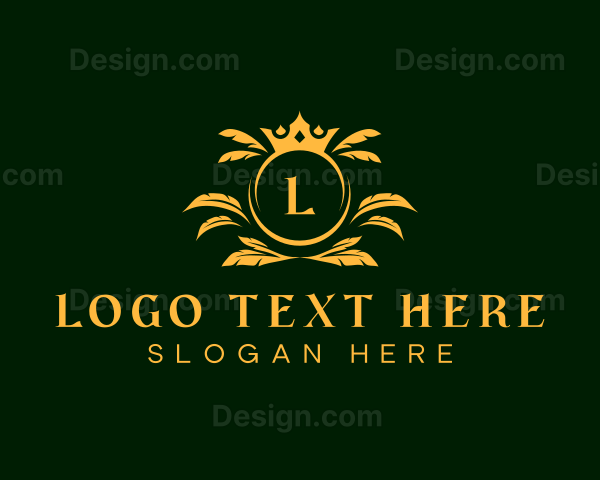 Luxury Feather Crown Logo