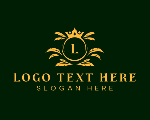 Luxury Feather Crown Logo