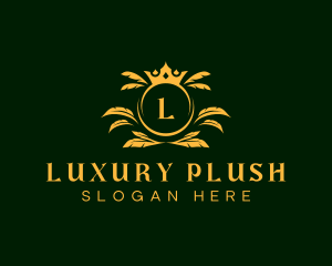 Luxury Feather Crown logo design